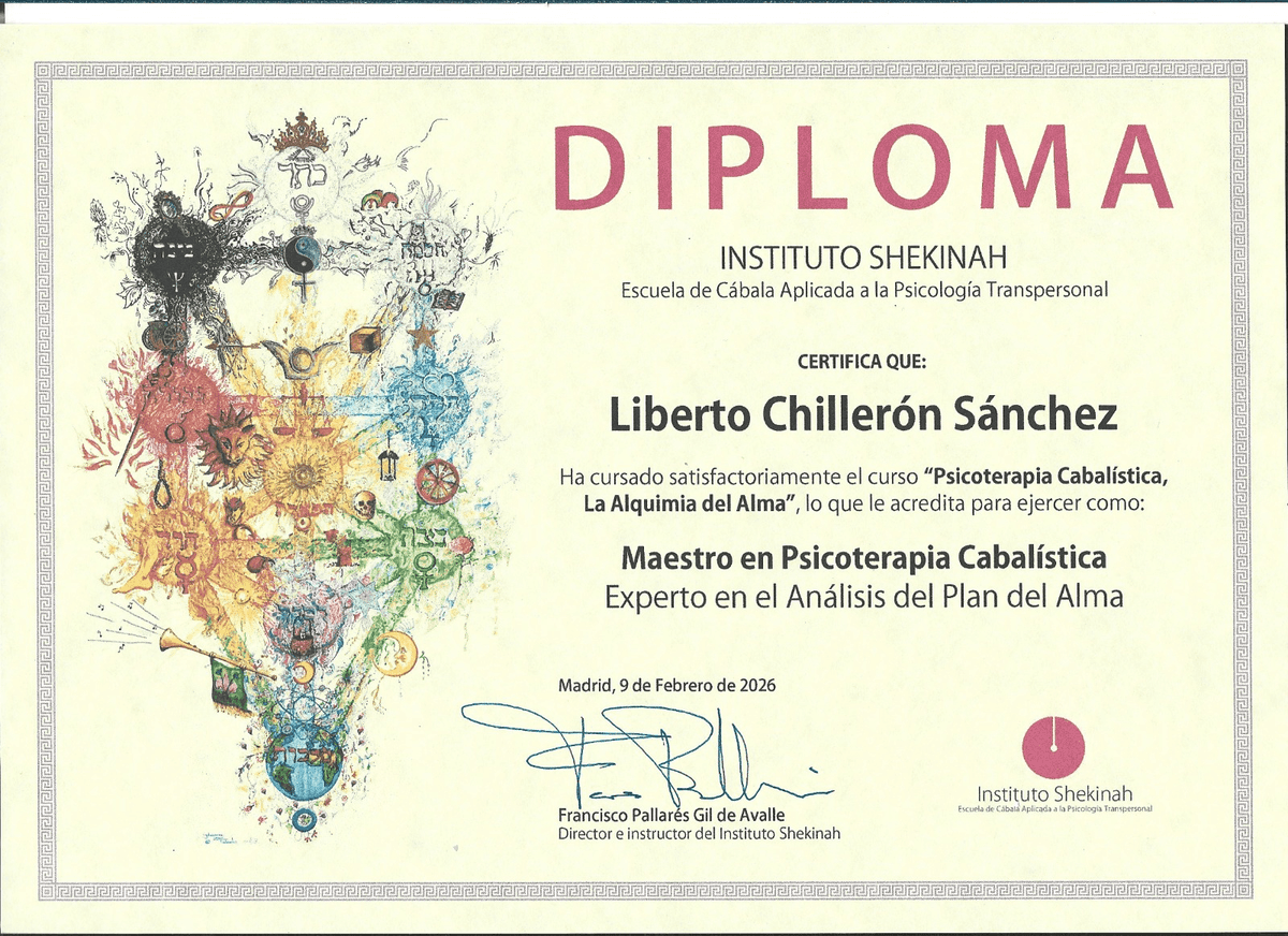 Certificado de Maestro en Psicoterapia Cabalística